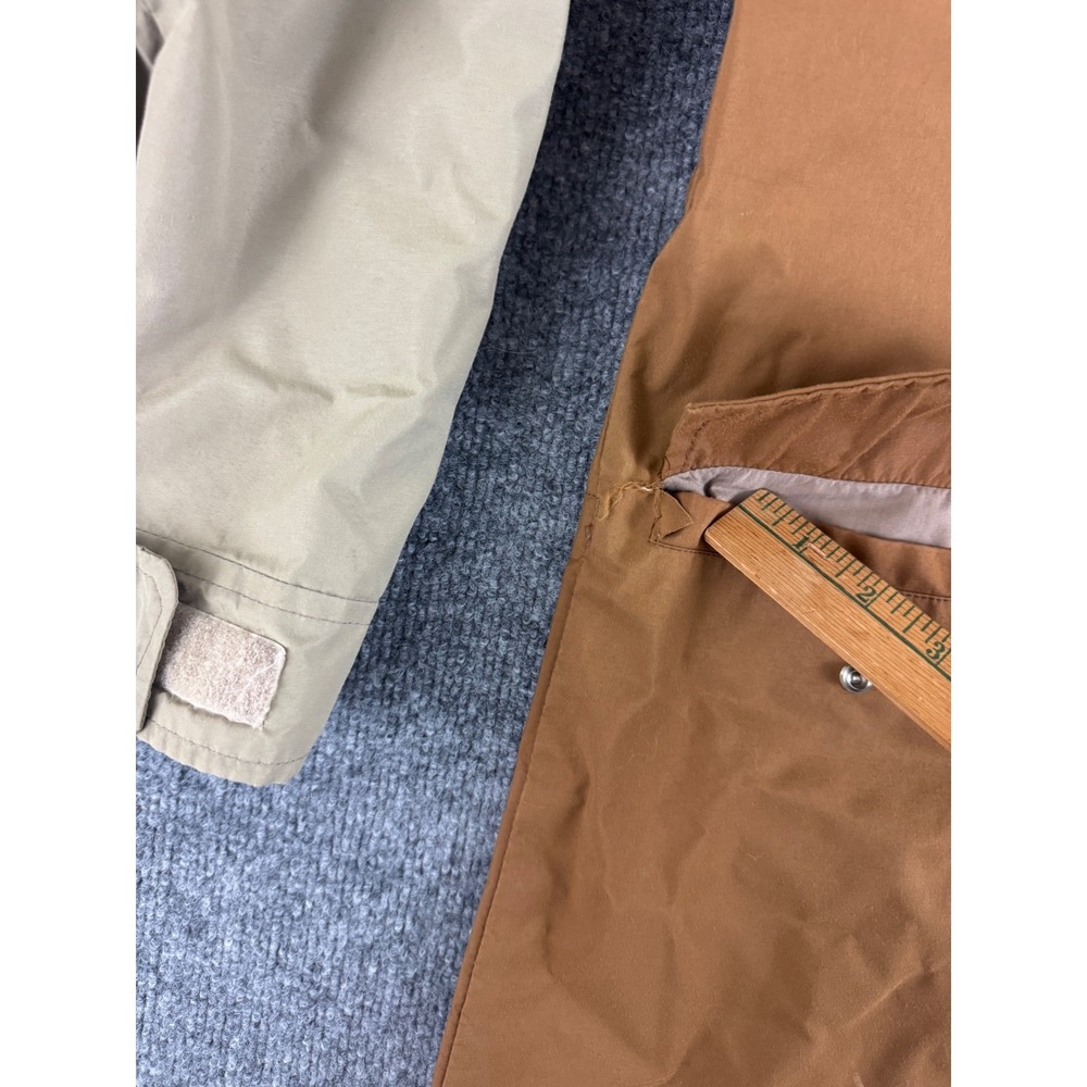 Jansport Gore Tex Hooded Jacket Tan Brown Mens Size Small Made in USA - Picture 6 of 16